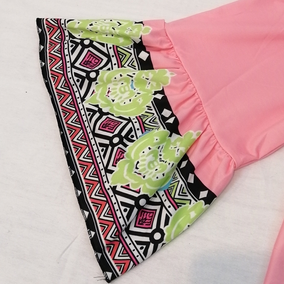 Yucan Off Shoulder Beach Pink Dress Balloon Slee… - Picture 10 of 13